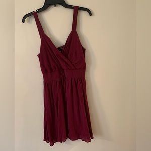 INC Sleeveless V-Neck deep fuchsia dress.